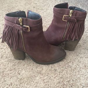 Steve Madden maroon booties. Size 7